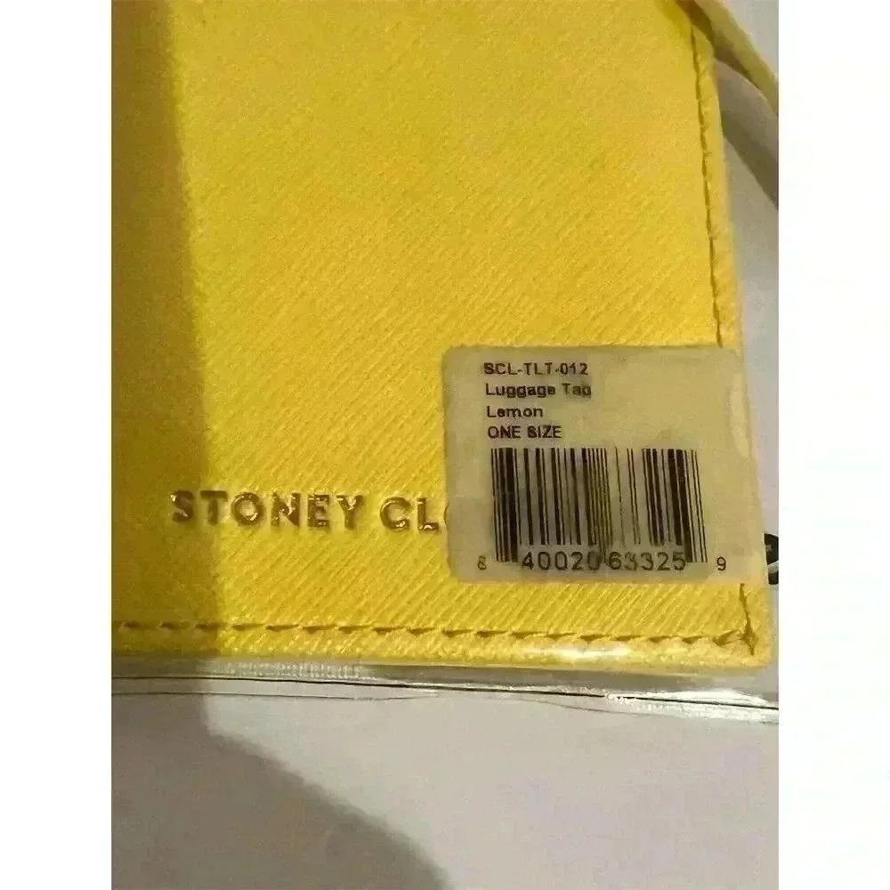 Stoney Clover Lane Lemon Yellow Luggage Tag - Picture 3 of 3
